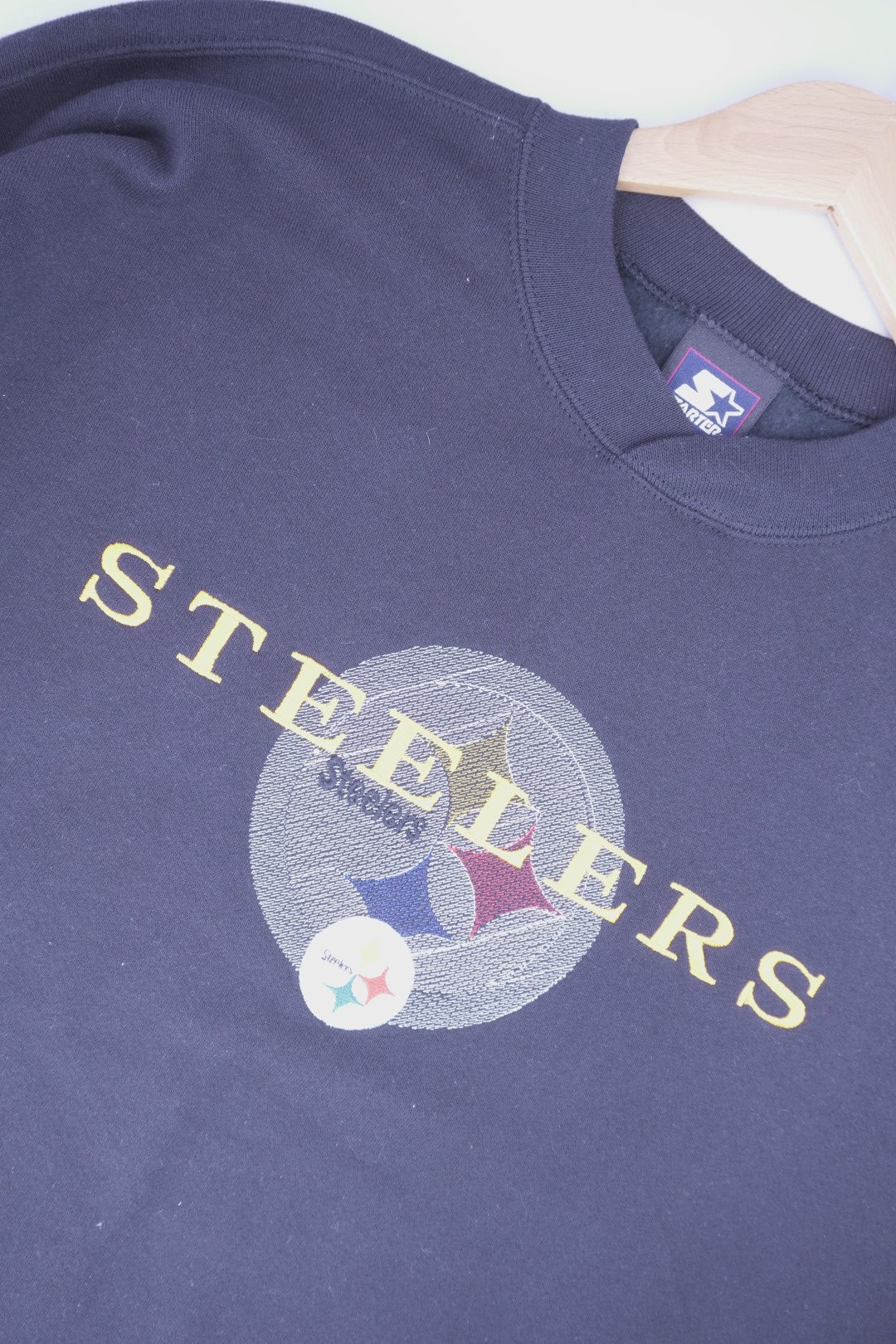 90s Starter Pittsburgh Steelers NFL Sweatshirt Black  XL