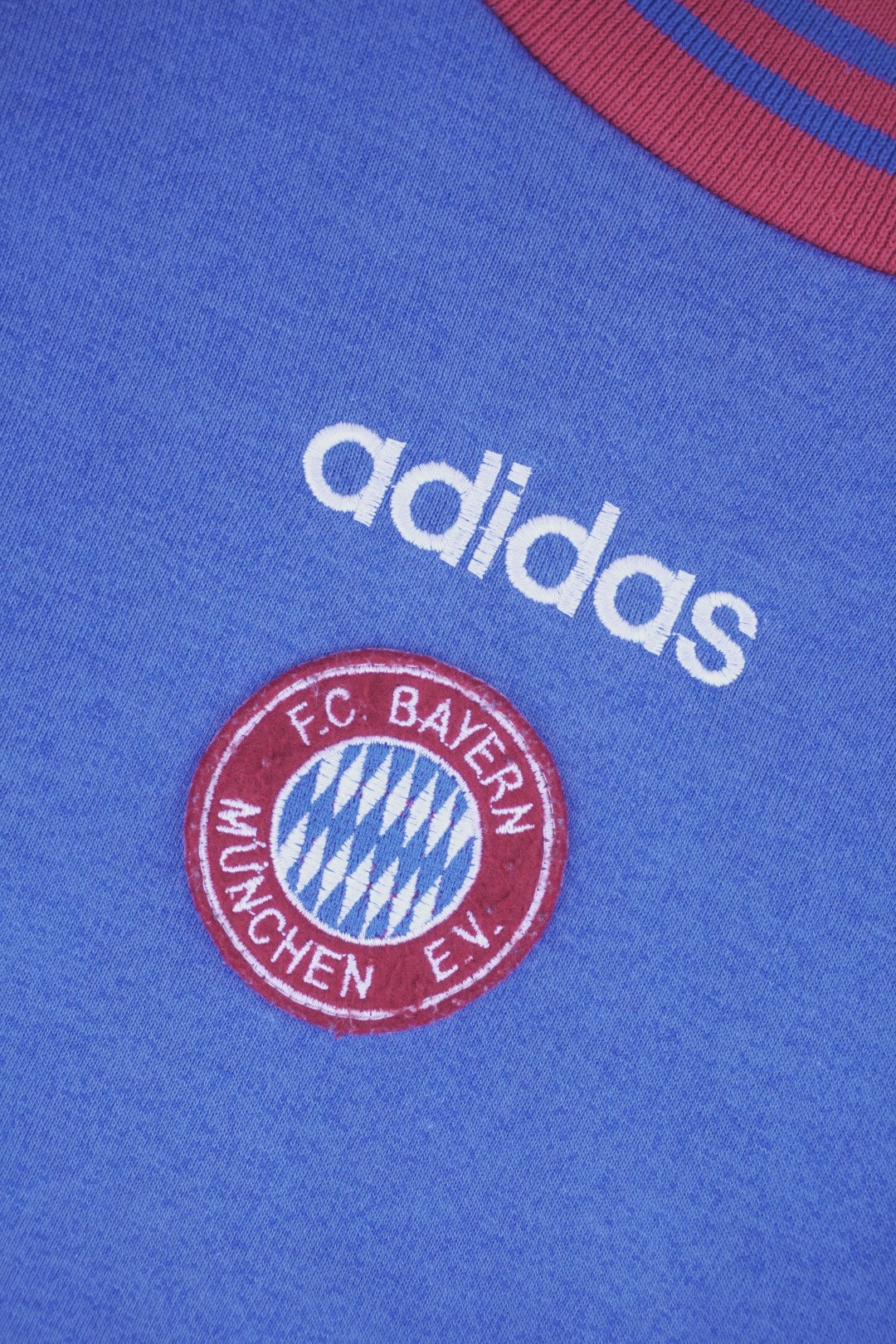 90s Adidas FC Bayern Munich Bundesliga Sweatshirt Blue Red L