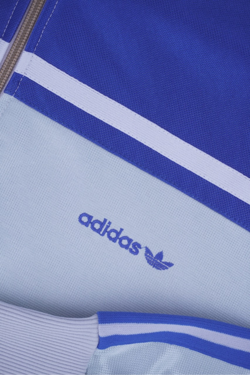 80s Adidas Trackjacket Grey Blue M