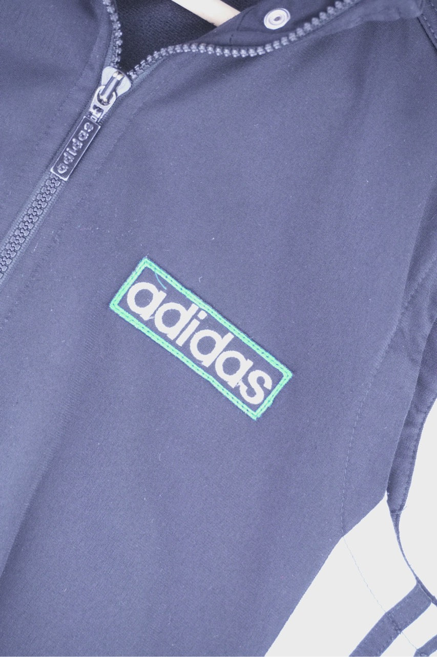 90s Adidas Vest Black Blue S