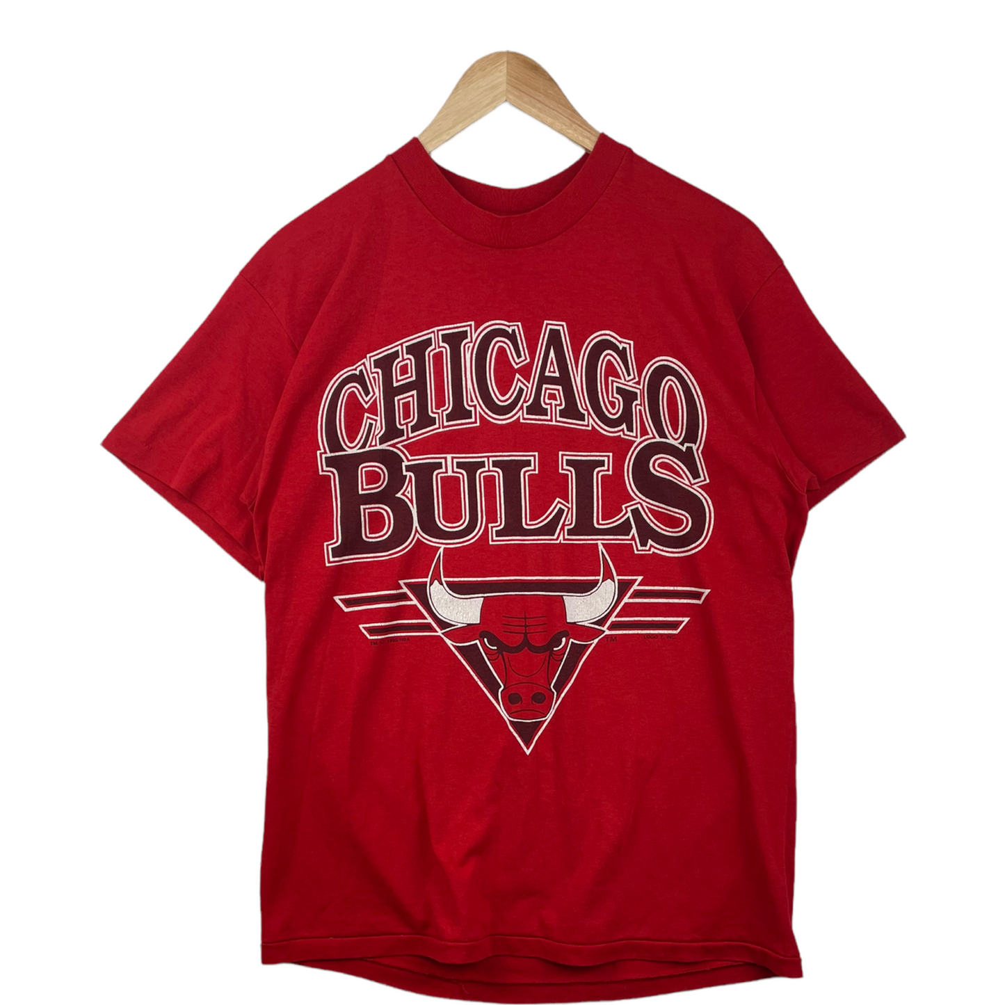 90s Stedman Chicago Bulls NBA T-Shirt Red  M