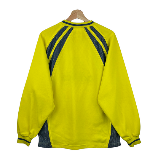 90s Adidas Basketball Longsleeve Yellow Blue S