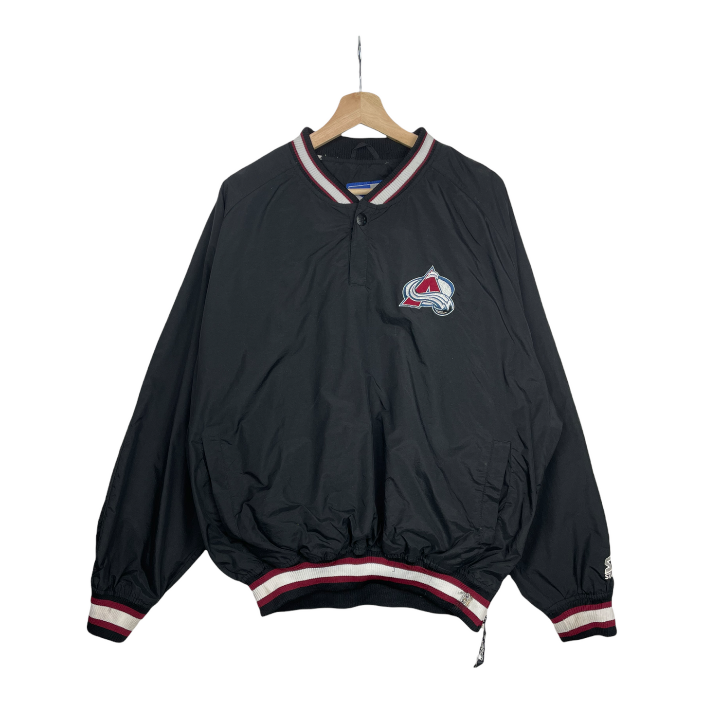 Vtg 80s CHICAGO BLACKHAWKS NHL Starter Windbreaker Pullover Jacket