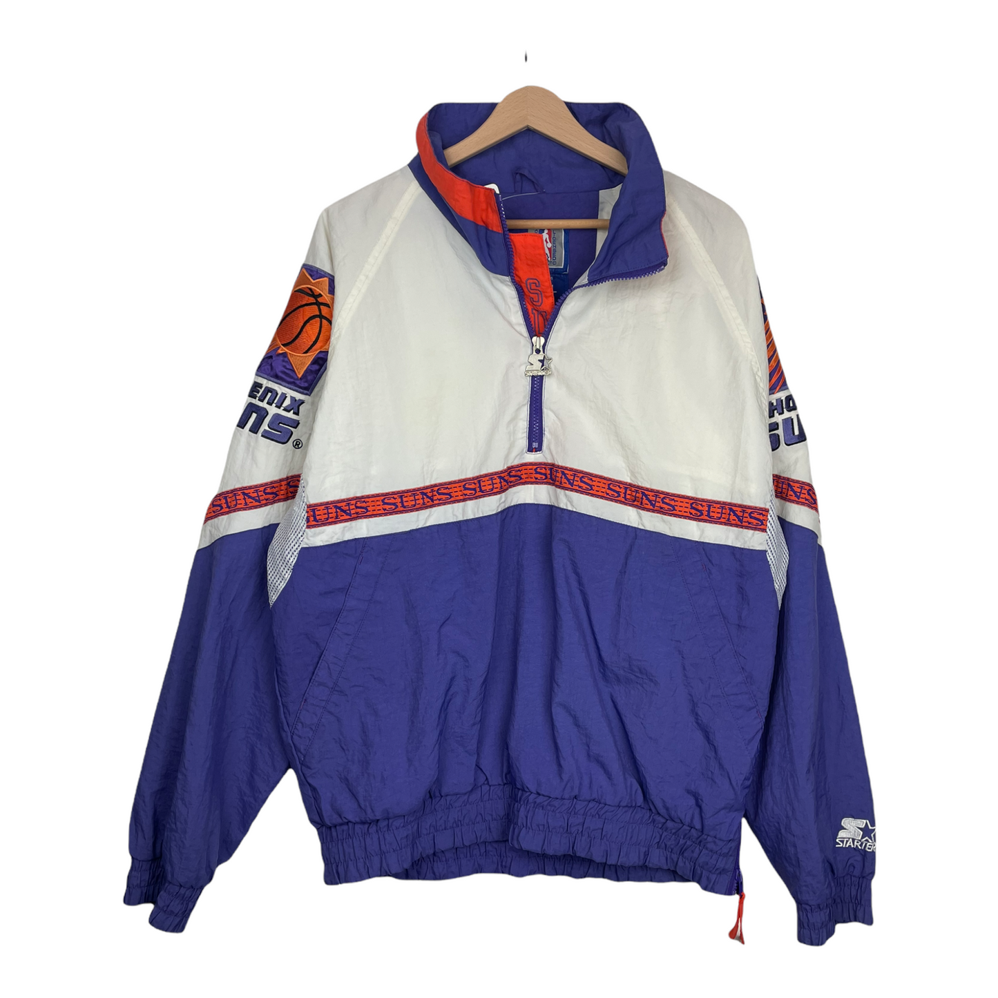 90s Starter Phoenix Suns NBA Pullover Purple White L