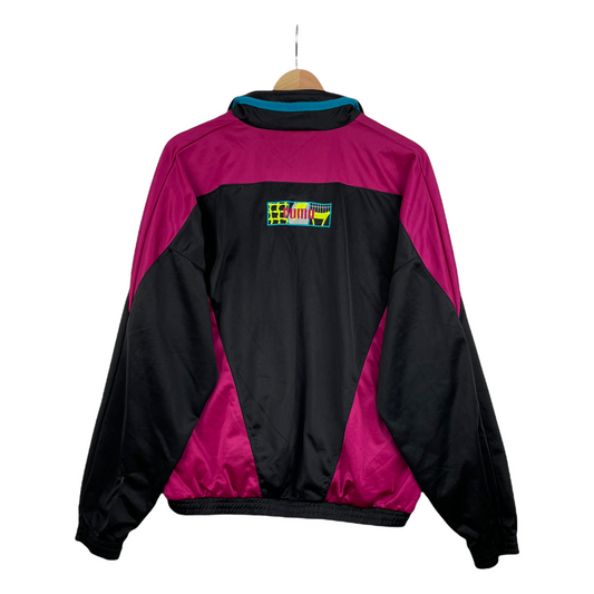 90s Puma Circuit Trackjacket Black Pink M