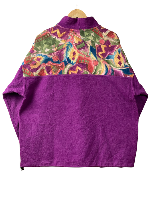 90s Mauna Kea Crazy Fleece Purple Pink L