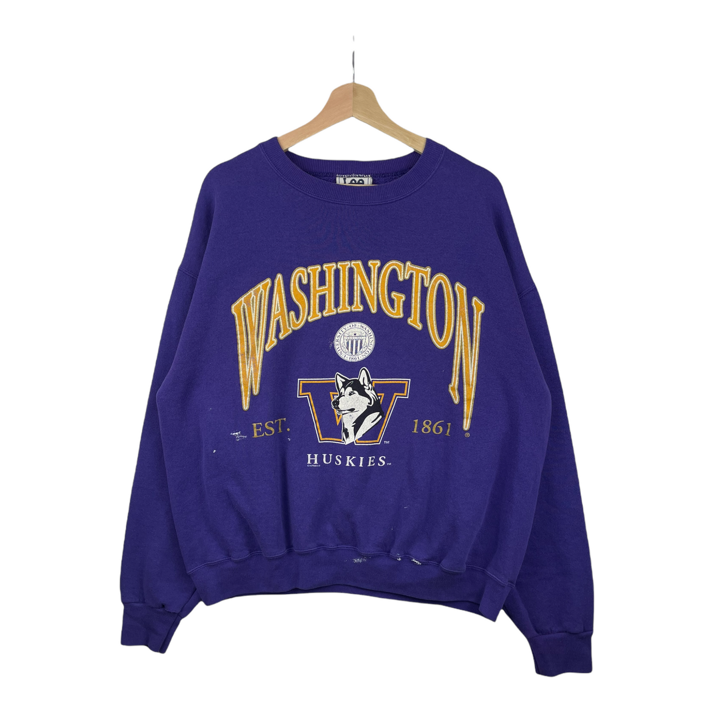 90s Lee Sport Washington Huskies NCAA Sweatshirt Purple  L