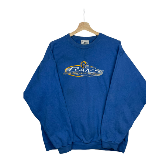 90s Lee Sport St.Louis Rams NFL Sweatshirt Blue  XL