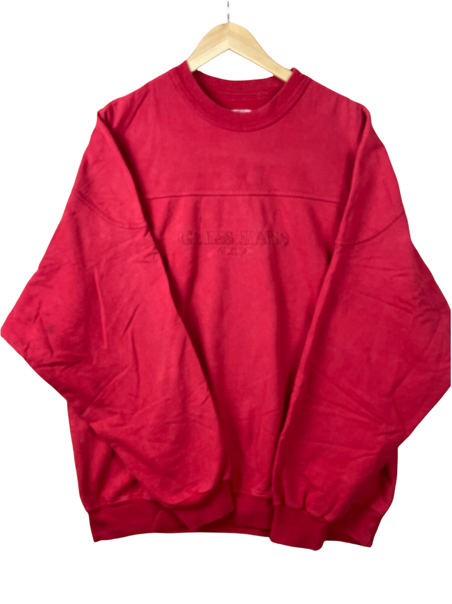 90s Guess Sweatshirt Red L