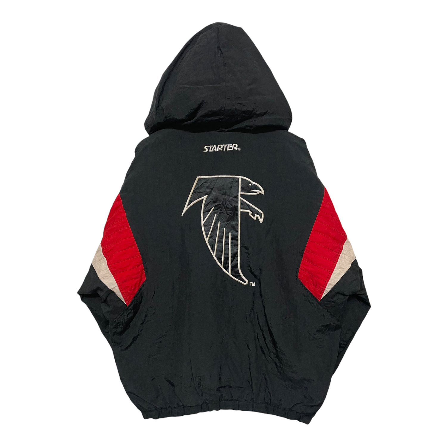 90s Starter Atlanta Falcons NFL Jacket Black Red L – PopeVintage 90s Starter Atlanta Falcons NFL Jacket Black Red L – PopeVintage