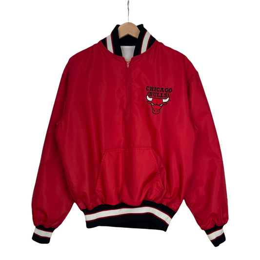 90s DeLong Chicago Bulls NBA Jacket Red  S/M