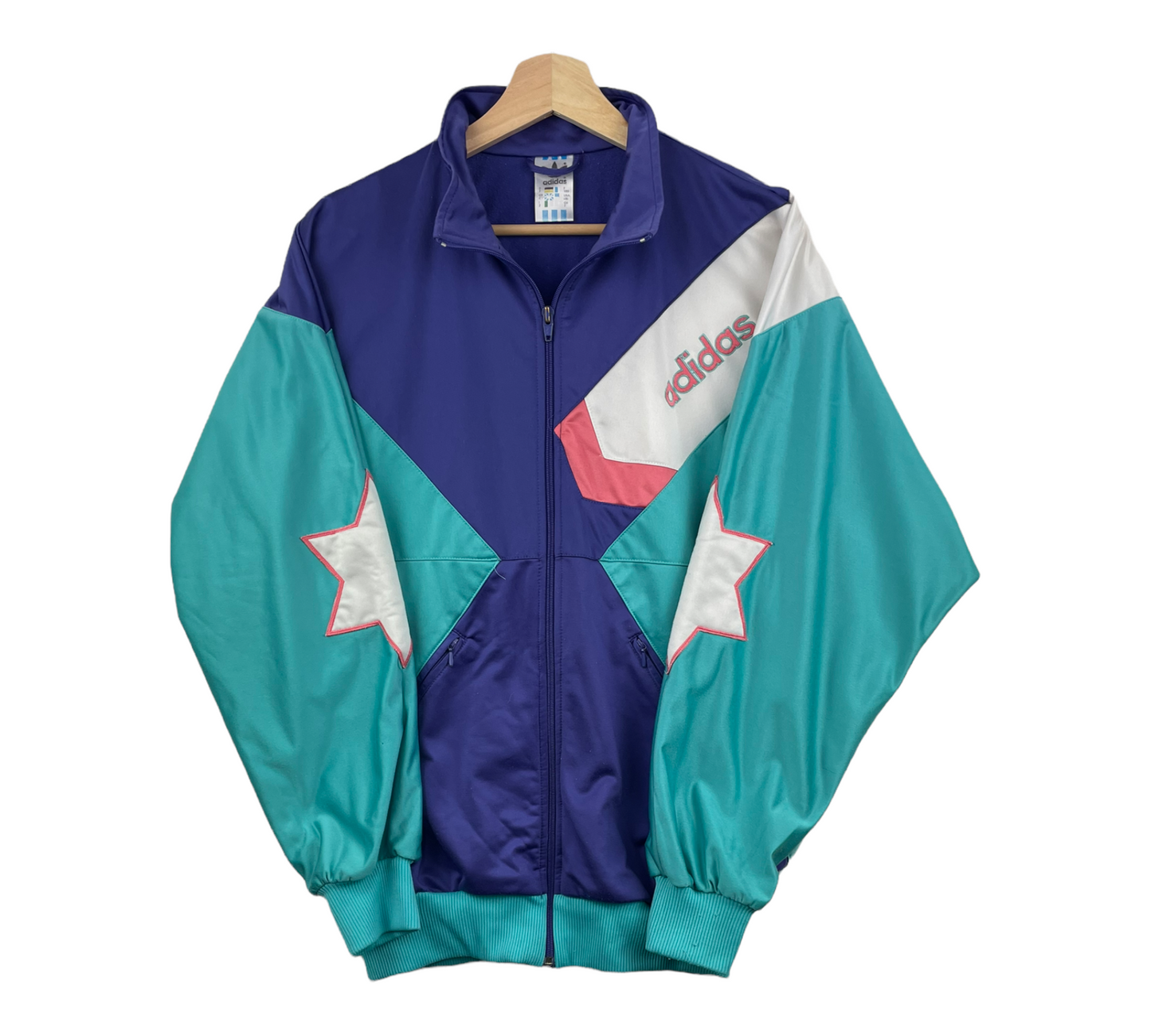 90s Adidas Trackjacket Green Purple L