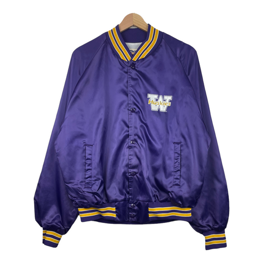 80s Chalk Line Washington Huskies NCAA College Jacket Purple  M