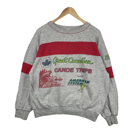 90s American System Sweatshirt Grey Red S/M