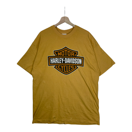 90s Harley Davidson T-Shirt Yellow  XL