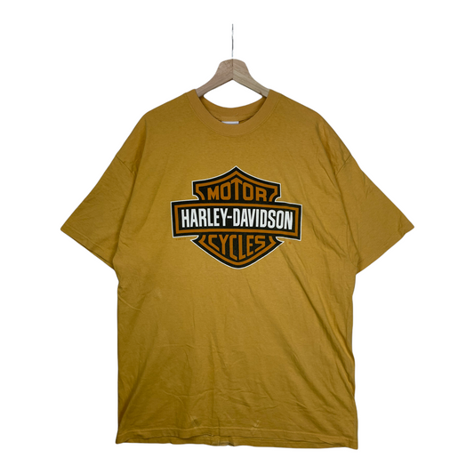 90s Harley Davidson T-Shirt Yellow XL