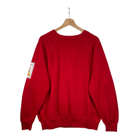 80s Basset Walker Oliver & Dodger Sweatshirt Red  XL