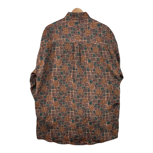 90s New Fast Shirt Brown  L