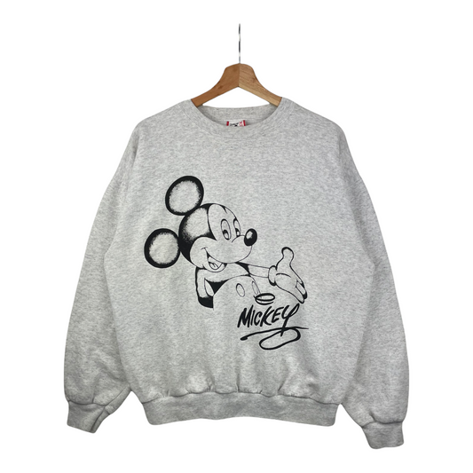 90s Mickey Disney Sweatshirt Grey  XL