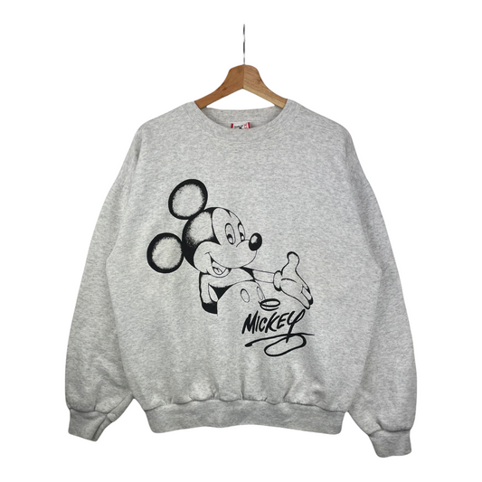 90s Mickey Disney Sweatshirt Grey XL