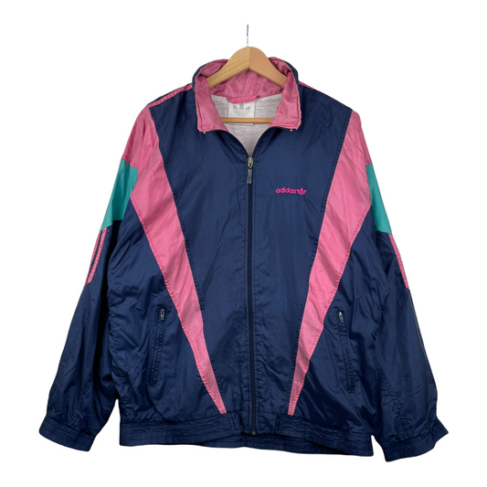 90s Adidas Trackjacket Blue Pink M