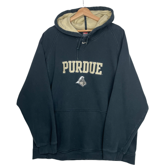 00s Nike Purdue University NCAA Hoodie Black XXL/XL