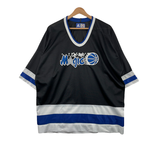 90s Starter Orlando Magic NBA Jersey Black Blue L