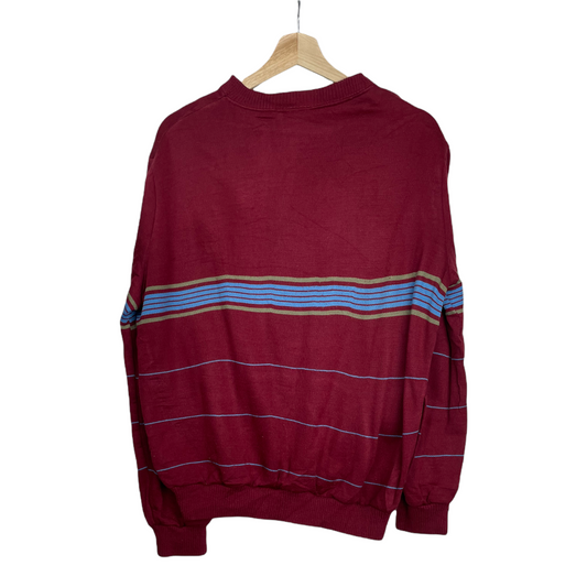 90s Daniel Hechter Sweatshirt Red Brown S/M