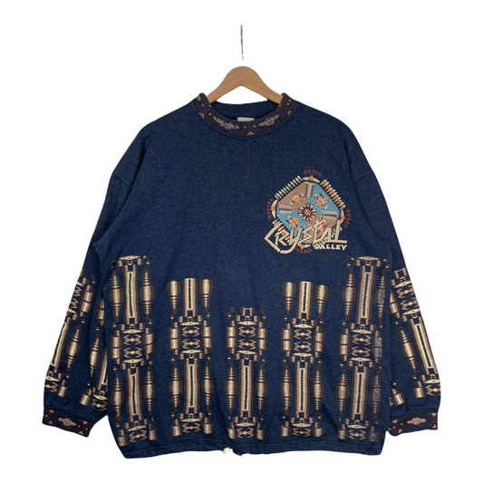 80s Christal Valley Sweatshirt Navy  L