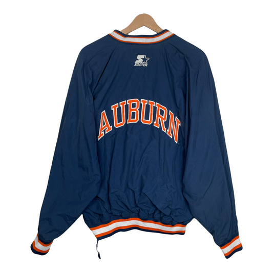 90s Starter University of Auburn NCAA Pullover Blue Orange M