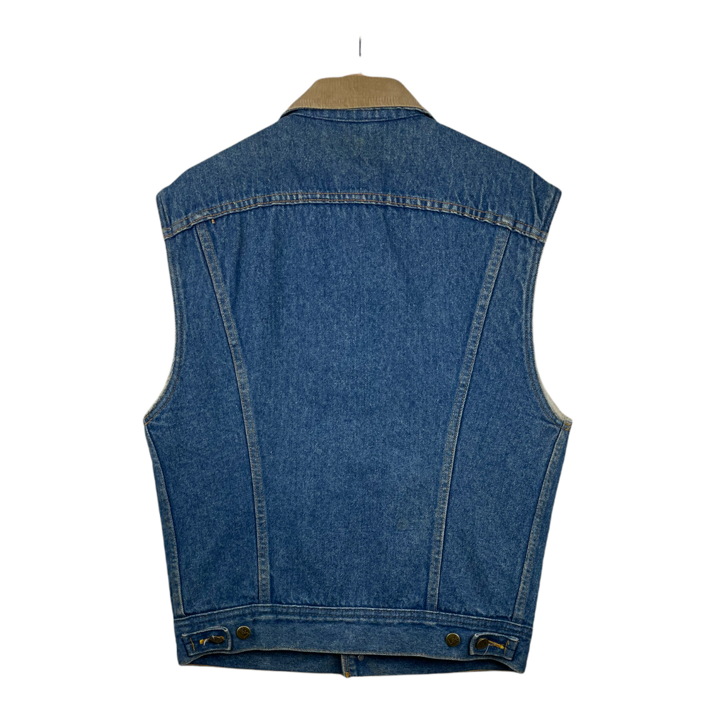 90s Lee Stormrider Jeans Vest Blue Beige M