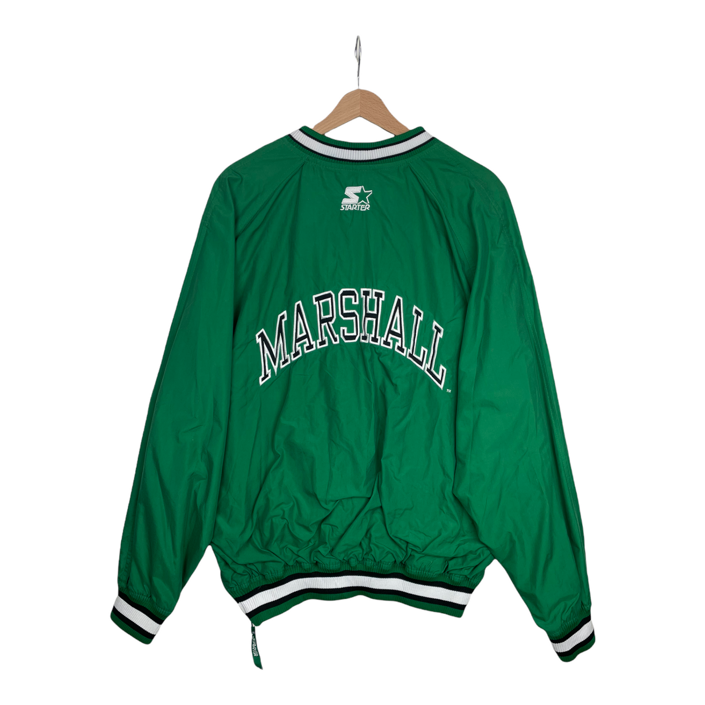 90s Starter Marshall University NCAA Pullover Green  L