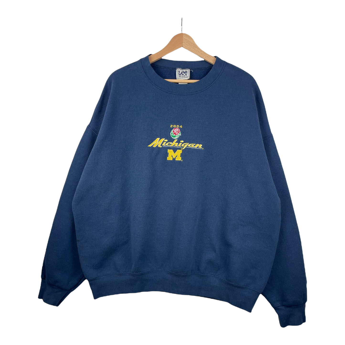 90s Lee Sport Michigan Wolverines NCAA Sweatshirt Navy  XXL