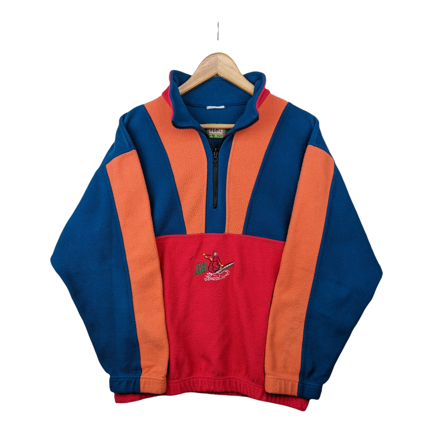 90s Redil Crazy Fleece Red Orange M/L