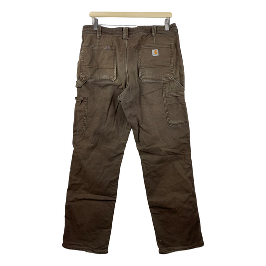 00s Carhartt Distressed Reworked Workwear Pant Brown 10 Regular
