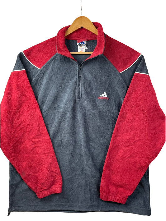 00s Adidas Fleece Grey Red XL