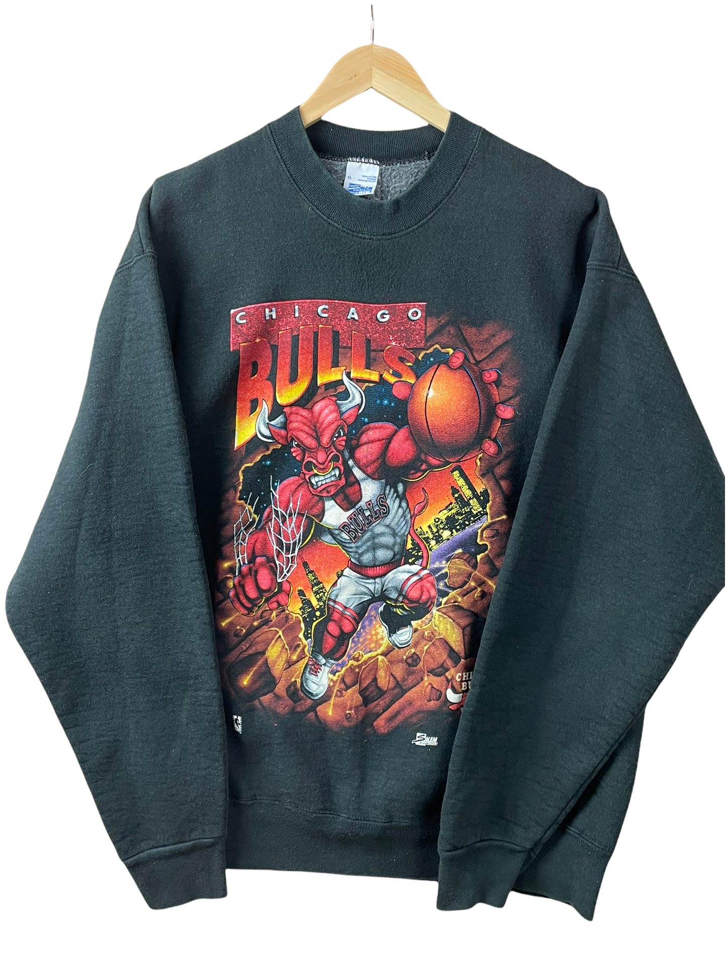 90s Chicago Bulls SALEM Sweatshirt Black