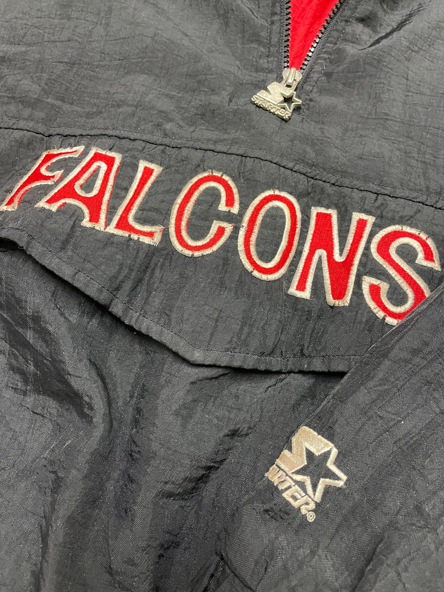 90s Starter Atlanta Falcons NFL Jacket Black Red L