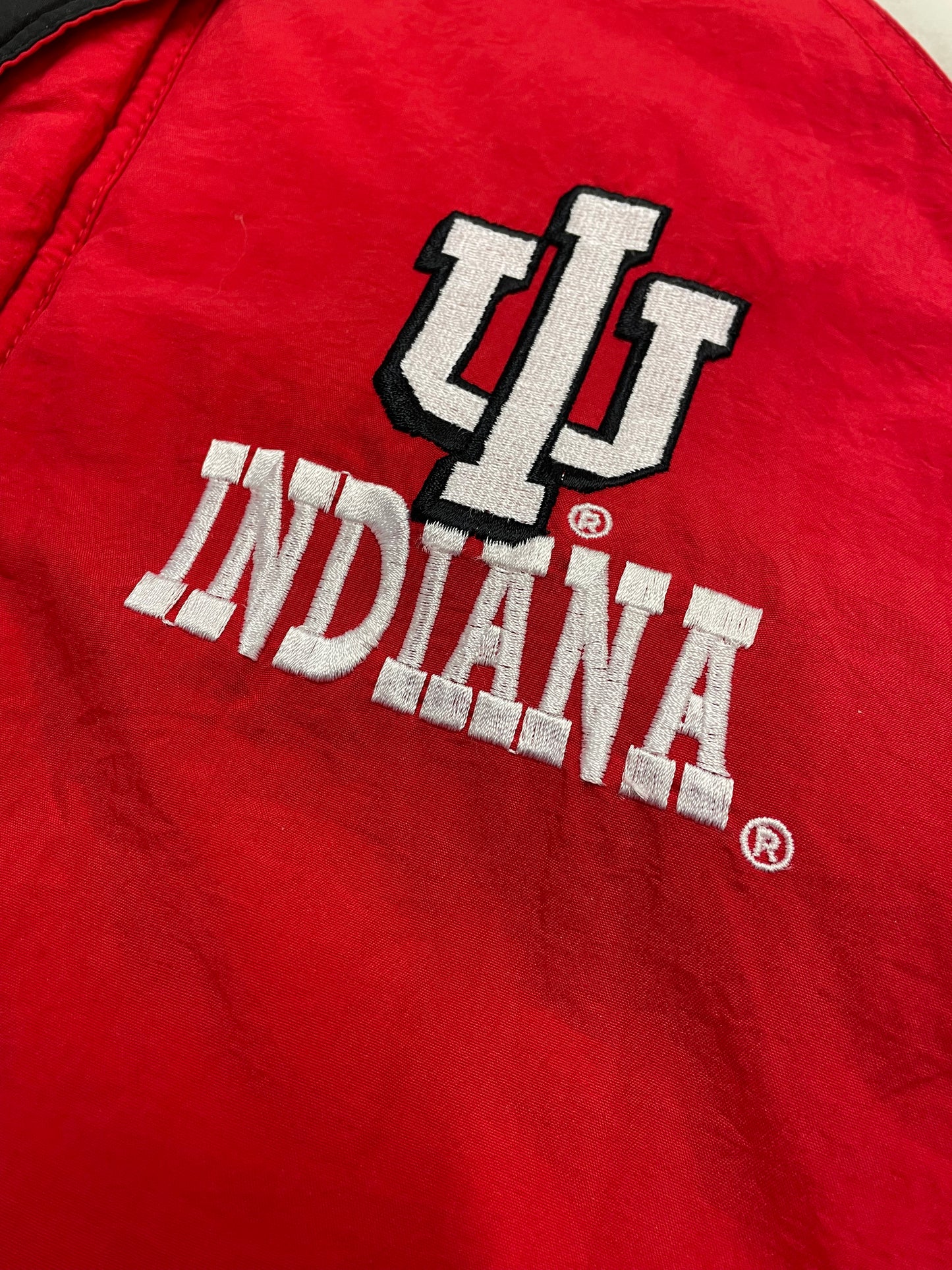 90s Starter Indiana Hoosiers NCAA Jacket Red Black L