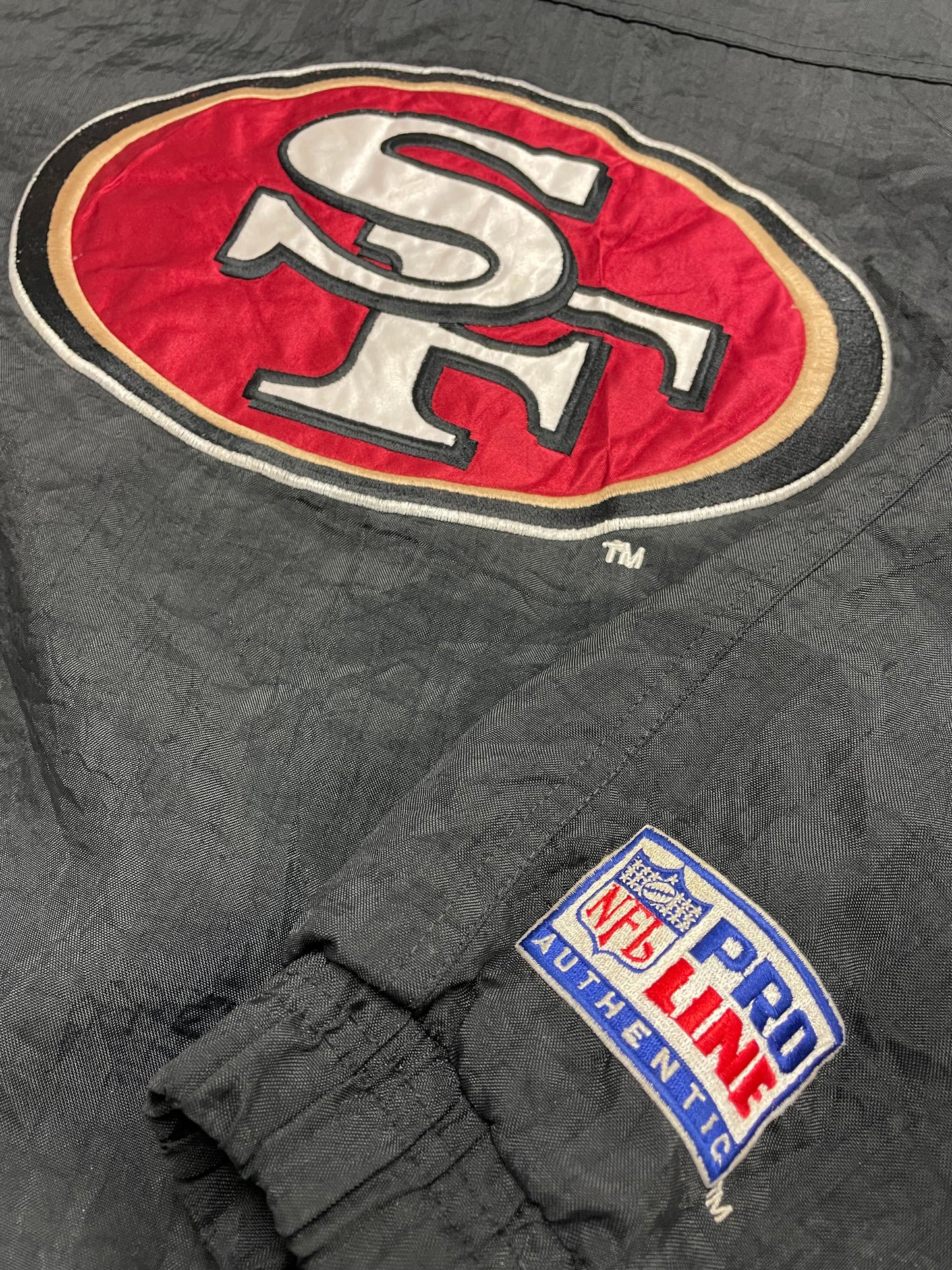 90s Starter San Francisco NFL  Jacket Black Red M