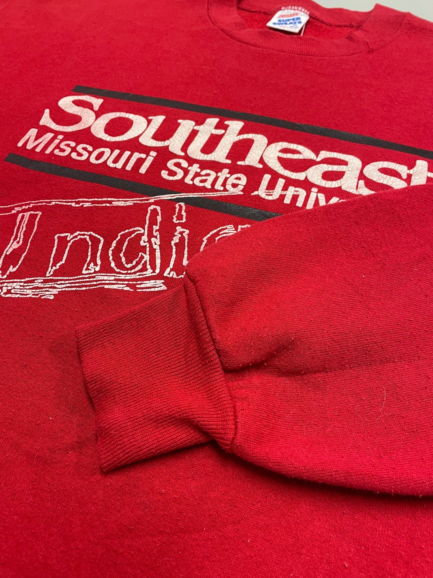 90s Jerzees Southern Missouri State University NCAA Sweatshirt Red  L