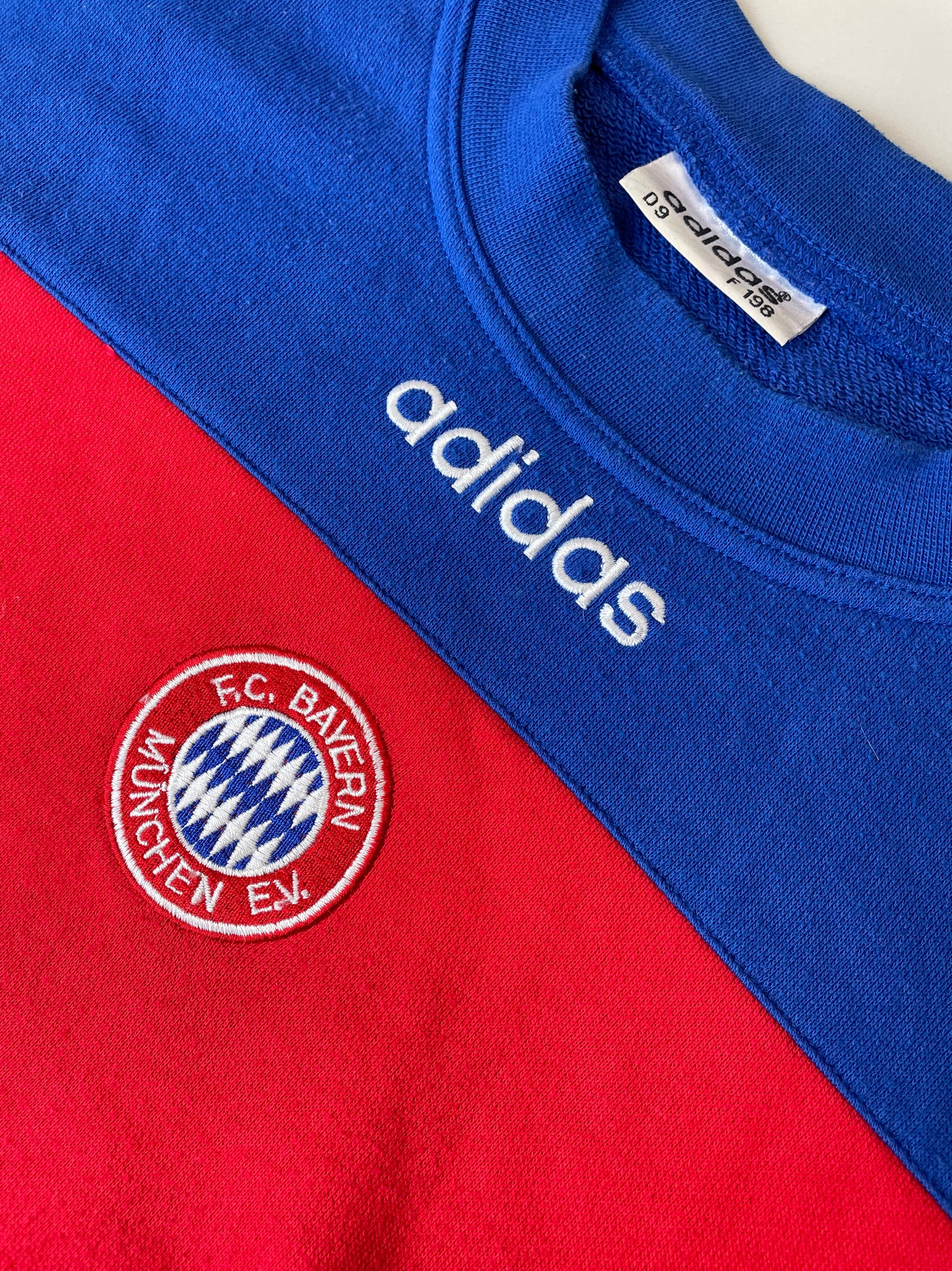 90s Adidas FC Bayern München Bundesliga Sweatshirt Blue red XL
