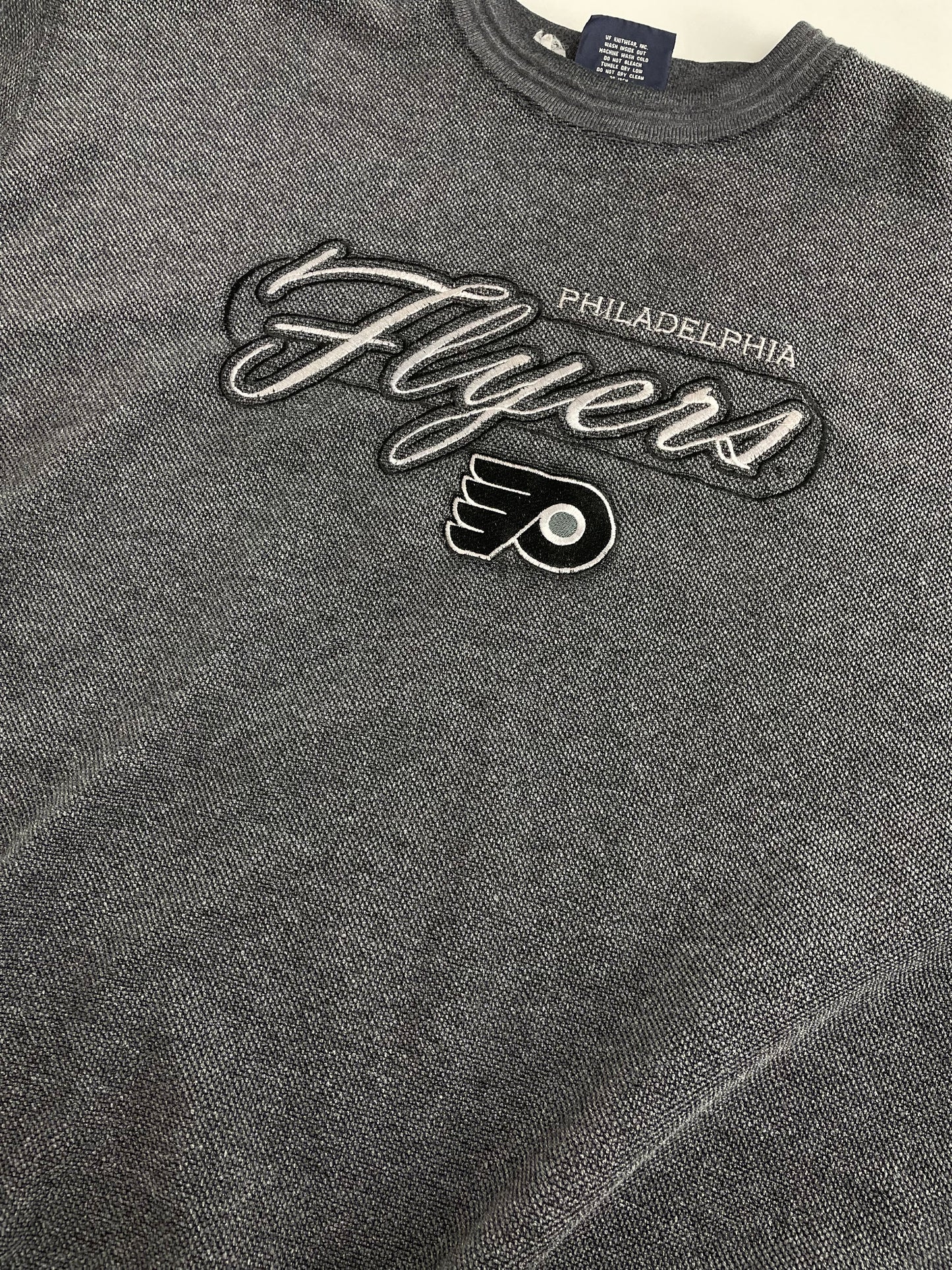 00s Lee Sport Philadelphia Flyers Sweatshirt Grey Black XL
