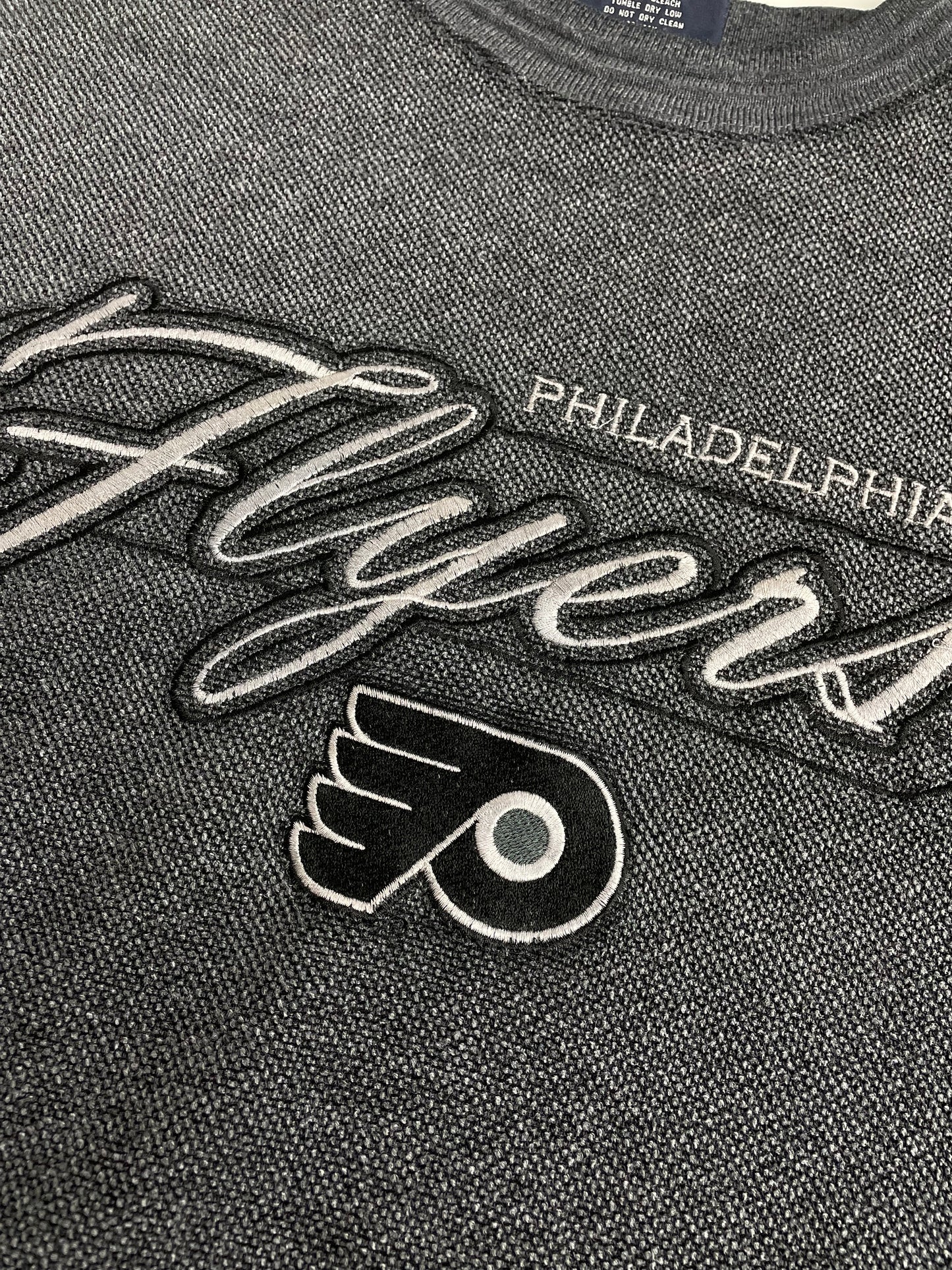 00s Lee Sport Philadelphia Flyers Sweatshirt Grey Black XL