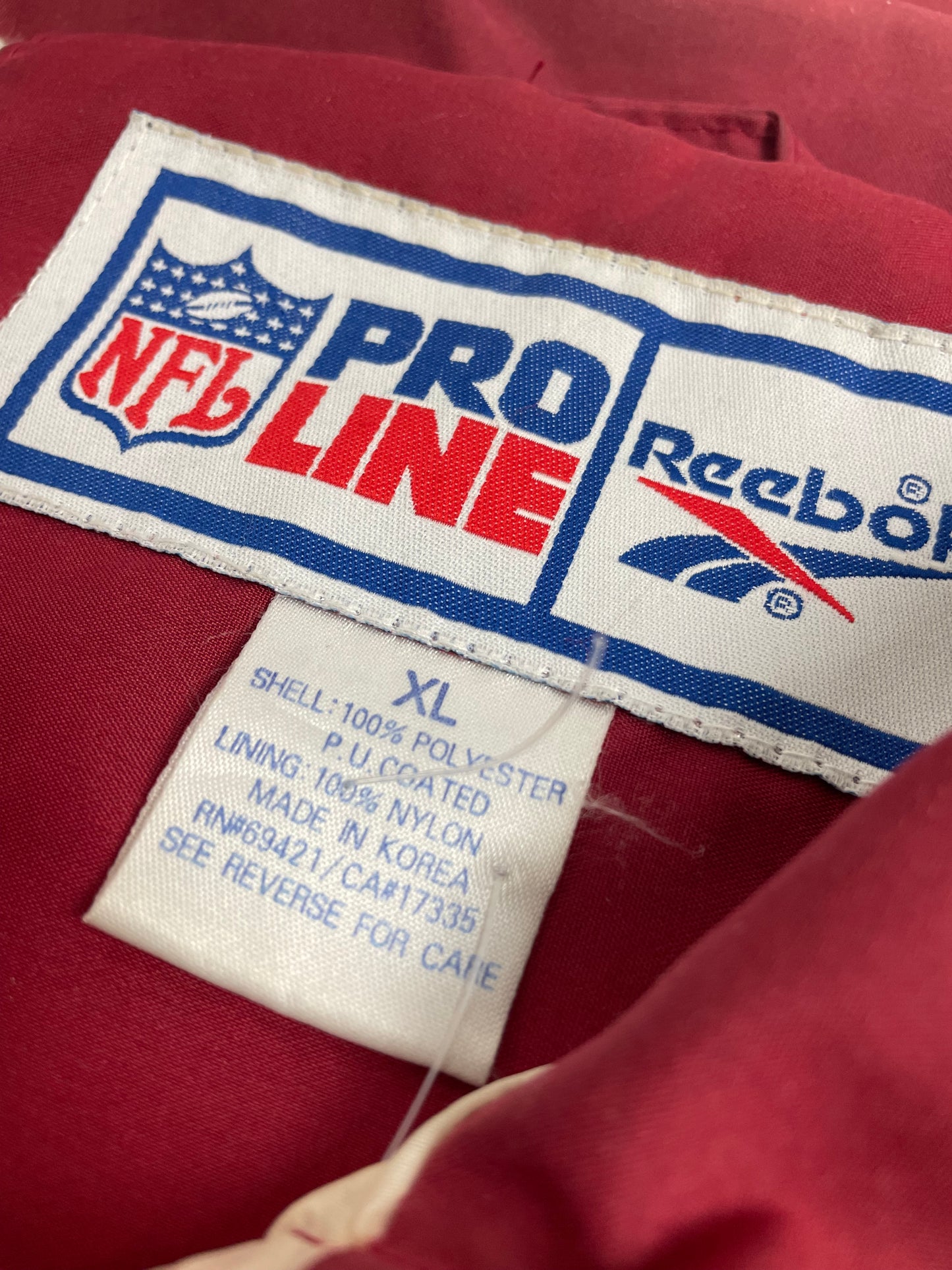 90s Reebok San Francisco 49ers NFL Jacket Red