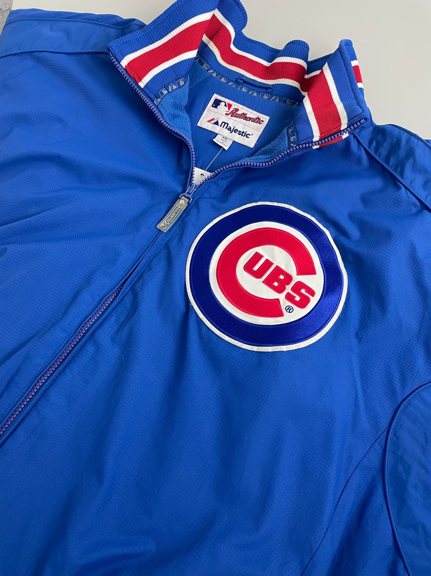 00s Majestic Chicago Cubs NHL Jacket Blue Red XXL