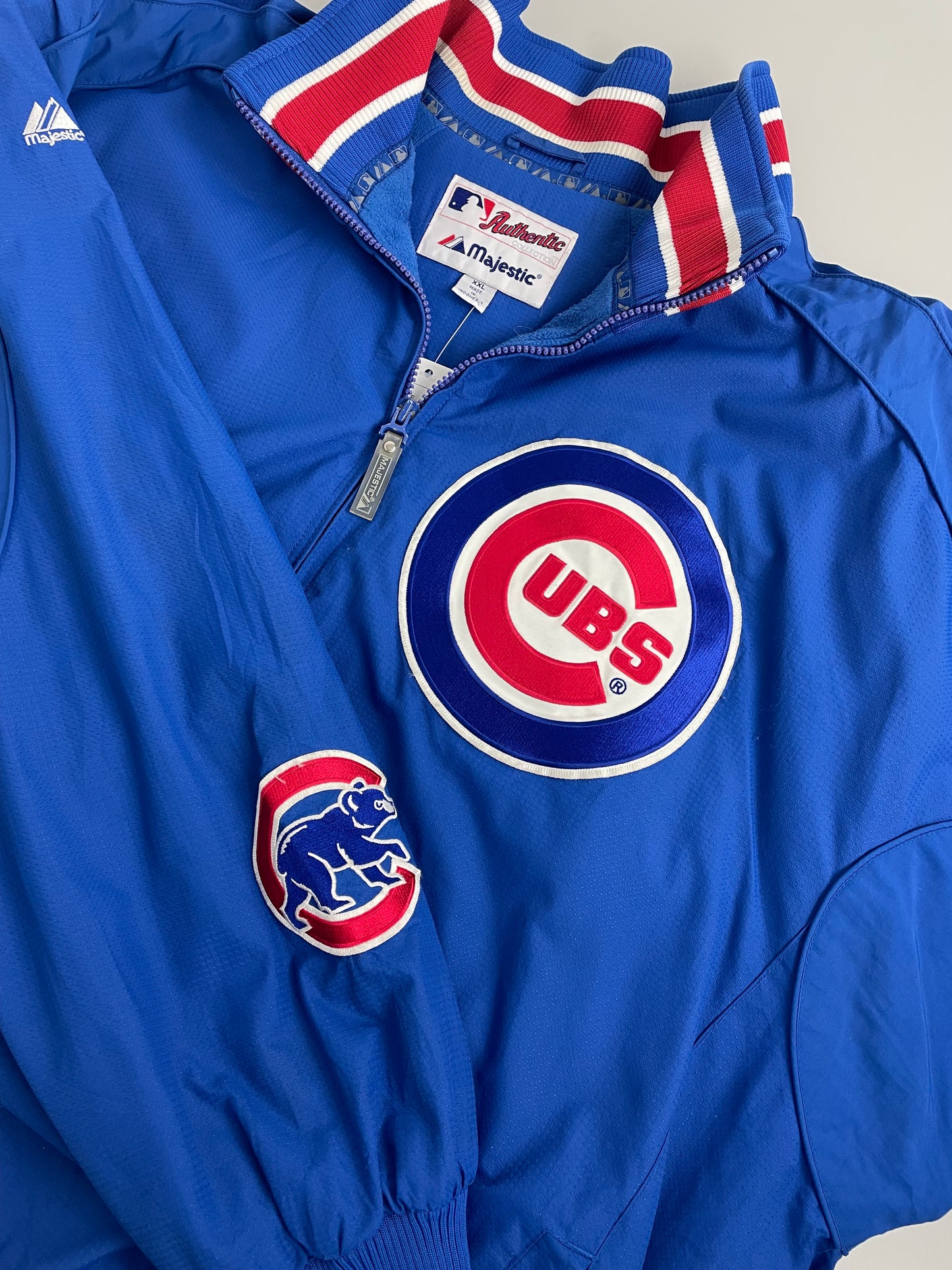 00s Majestic Chicago Cubs NHL Jacket Blue Red XXL