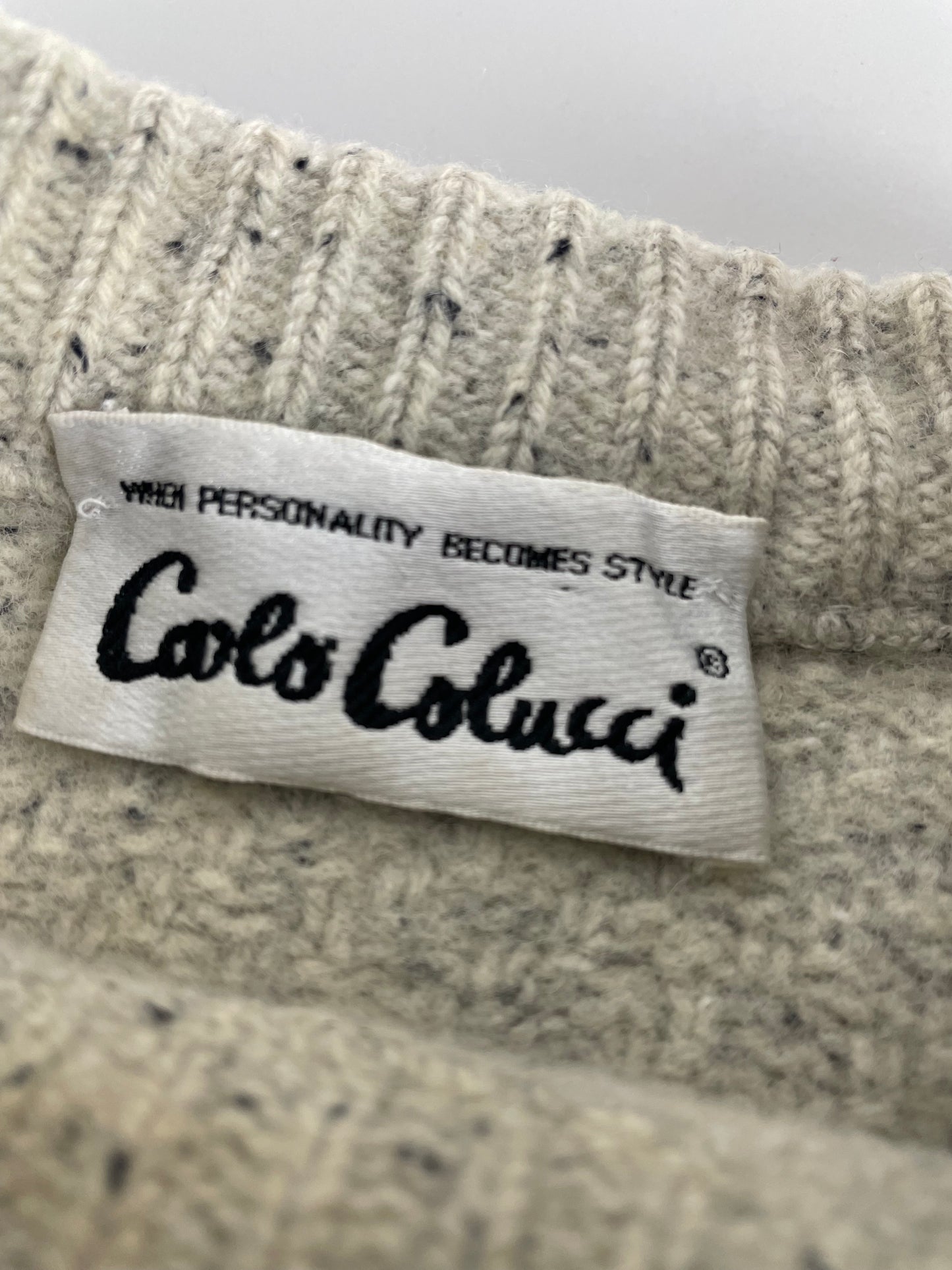 80s Carlo Colucci Knit Beige  S/M