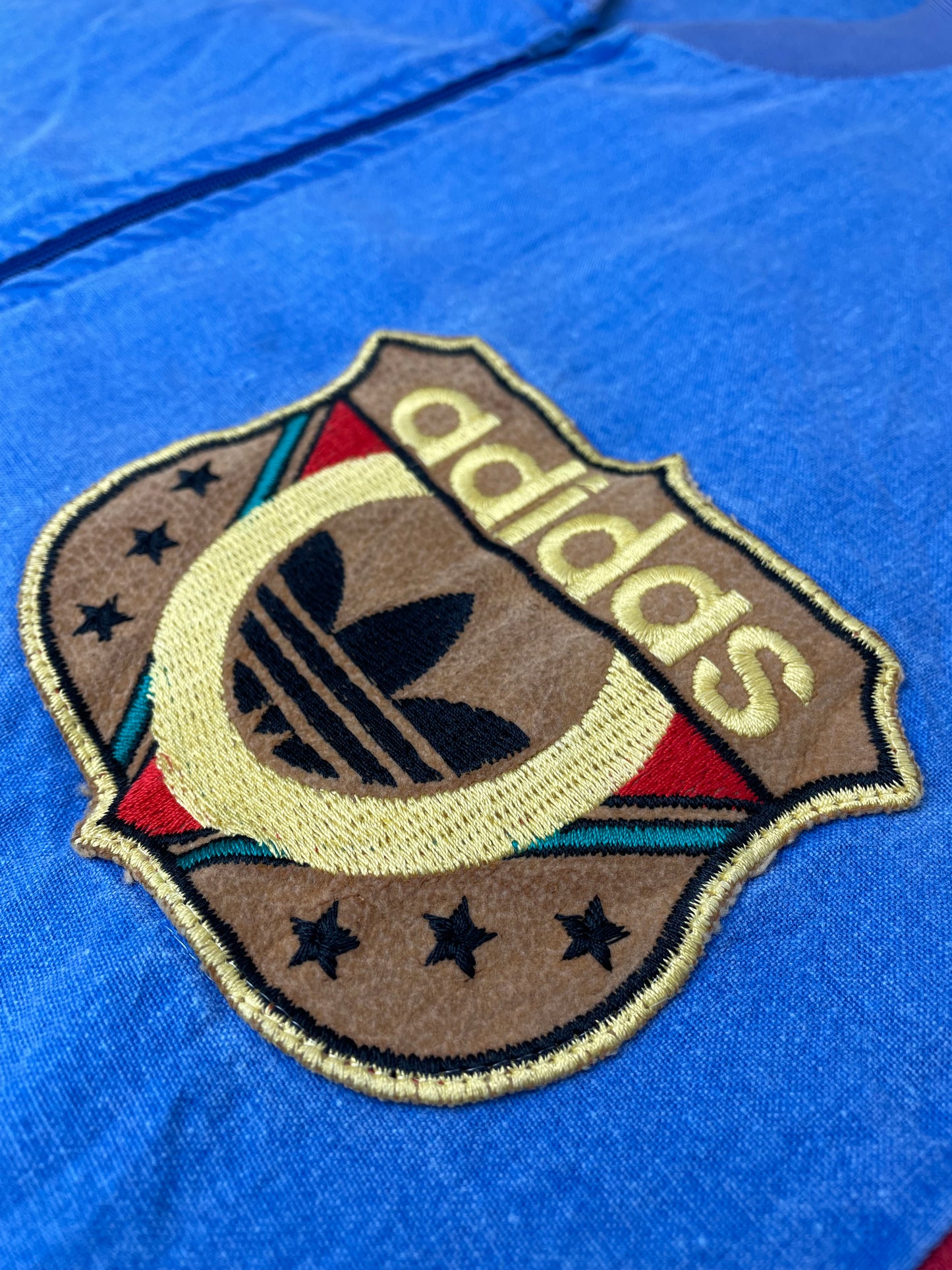 80s Adidas Jacket jeans blue red S/M