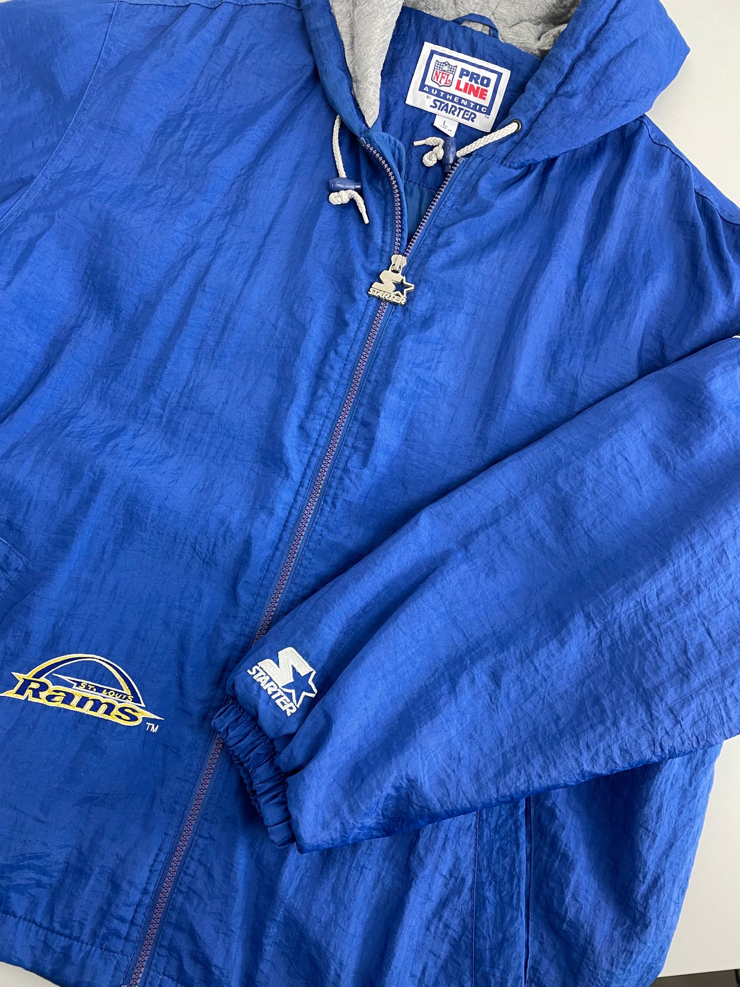 90s Starter St. Louis Rams NFL Jacket Blue  L